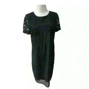 Diane Von Furstenberg Leighton Black Lace Dress Size 8